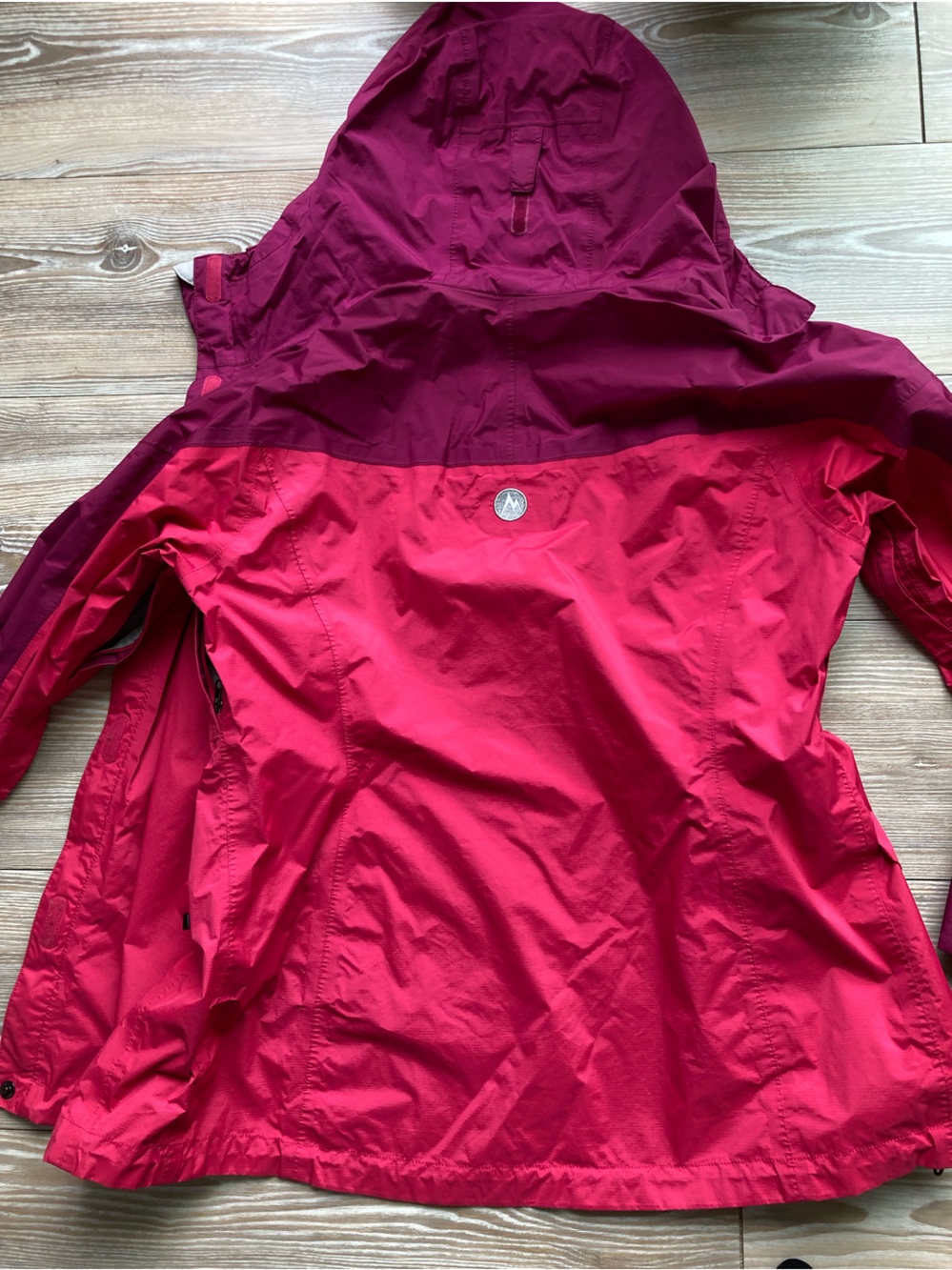Marmot Two-Tone Women's Waterproof One-Piece in Magenta and Burgundy Size M/M